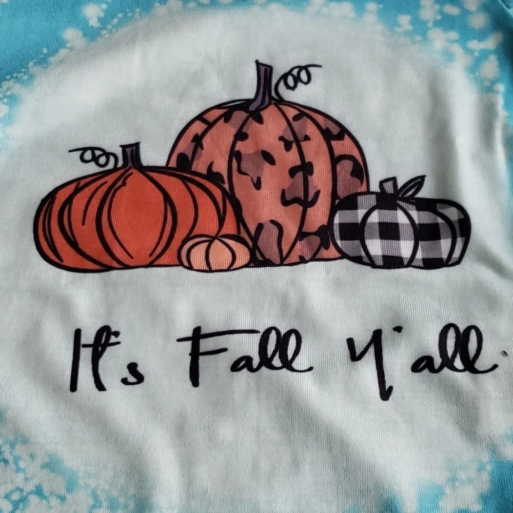 FOSHAN Baby Fall 2Pcs Outfit Pumpkin Letter Print Long Sleeve Size 12-18 Mos